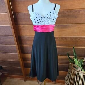 City Triangles Vintage 90s Y2K Polka Dot Babydoll Dress M Baddie Punk Rock Avril
